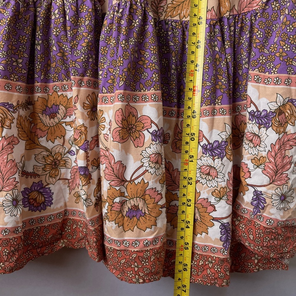 City Chic Floral Boho Tiered Maxi Dress 1X - Picture 10 of 12